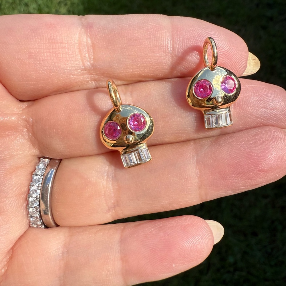 Handcrafted skull charm pendant